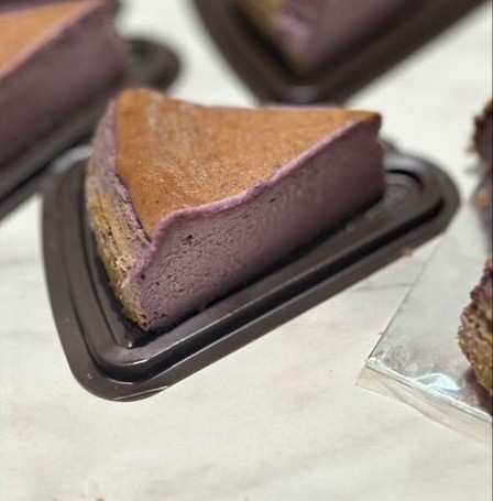 Burnt Chasse Cake Slice Taro